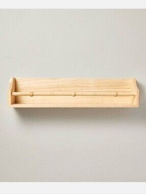Hearth & Hand 22in. Single Rail Wall Shelf Natural Wood